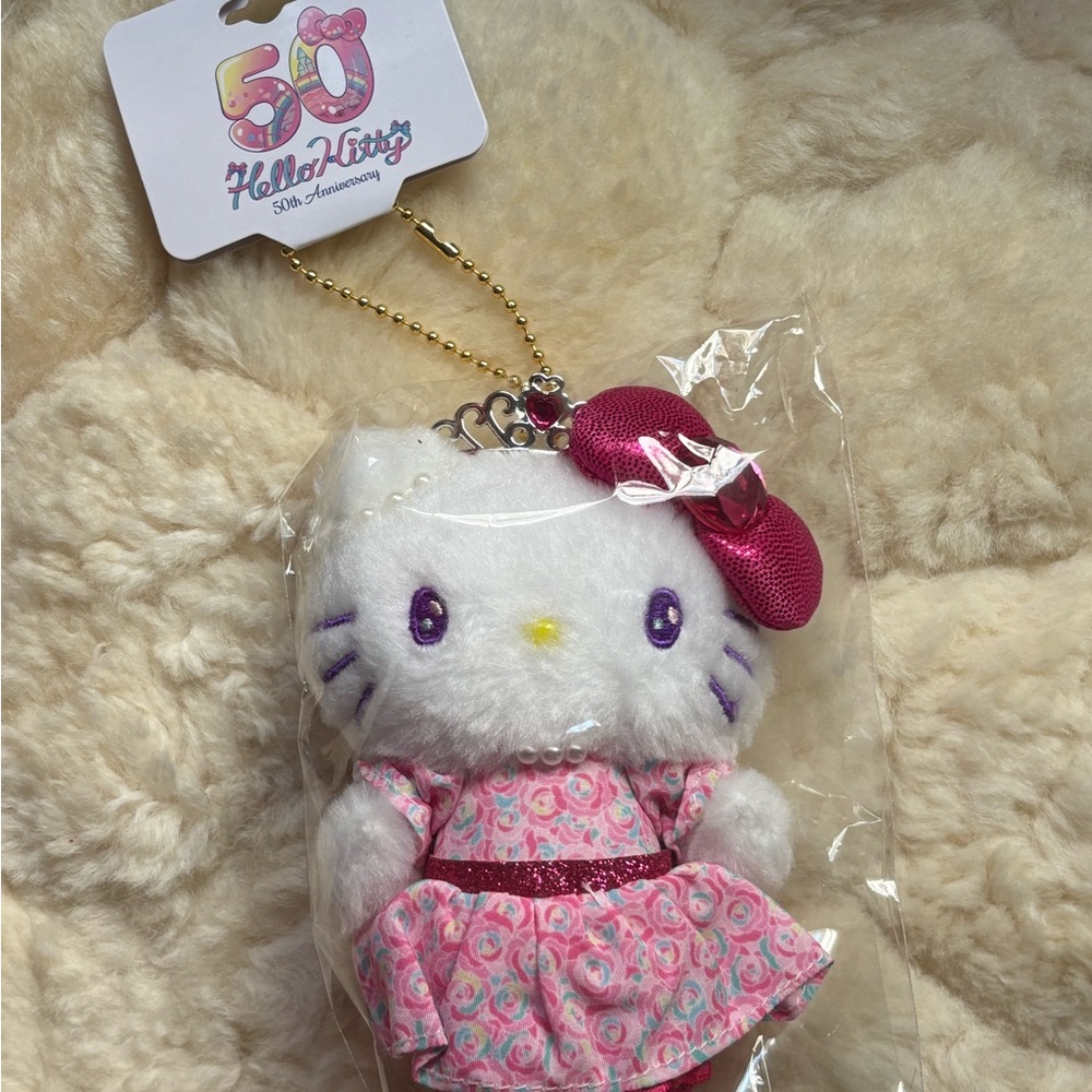 Hello Kitty Pink and White Stuffed Animal